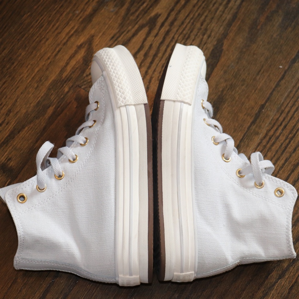 Chuck Taylor All Star EVA Lift Platform Tonal Canvas YOUTH Size 3.5 Barely Grey - Picture 14 of 16